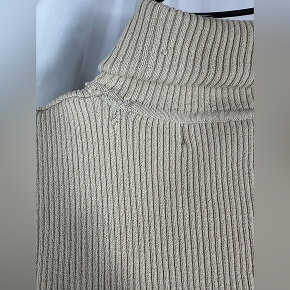 Jones New York ribbed tan turtleneck sleeveless tank size S - Picture 5 of 10